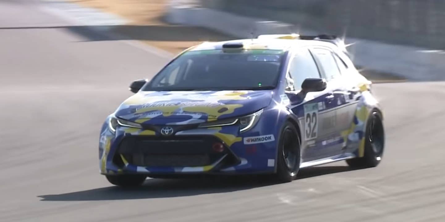 Watch Japan’s ‘Drift King’ Hustle a Hydrogen-Powered Toyota Corolla Around a Track