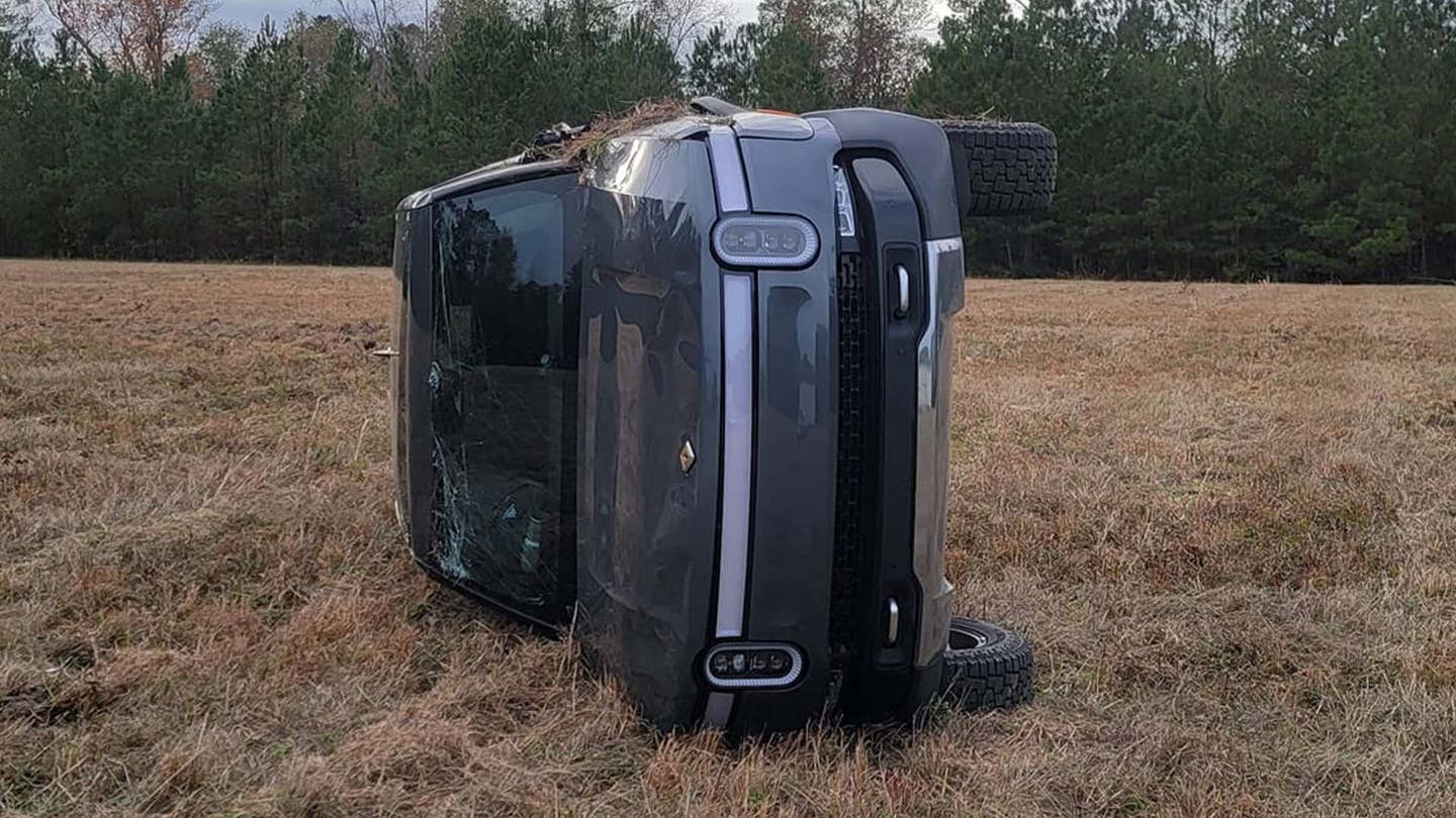 Rivian R1T Rollover Has Everyone Talking, Except the Driver and Rivian