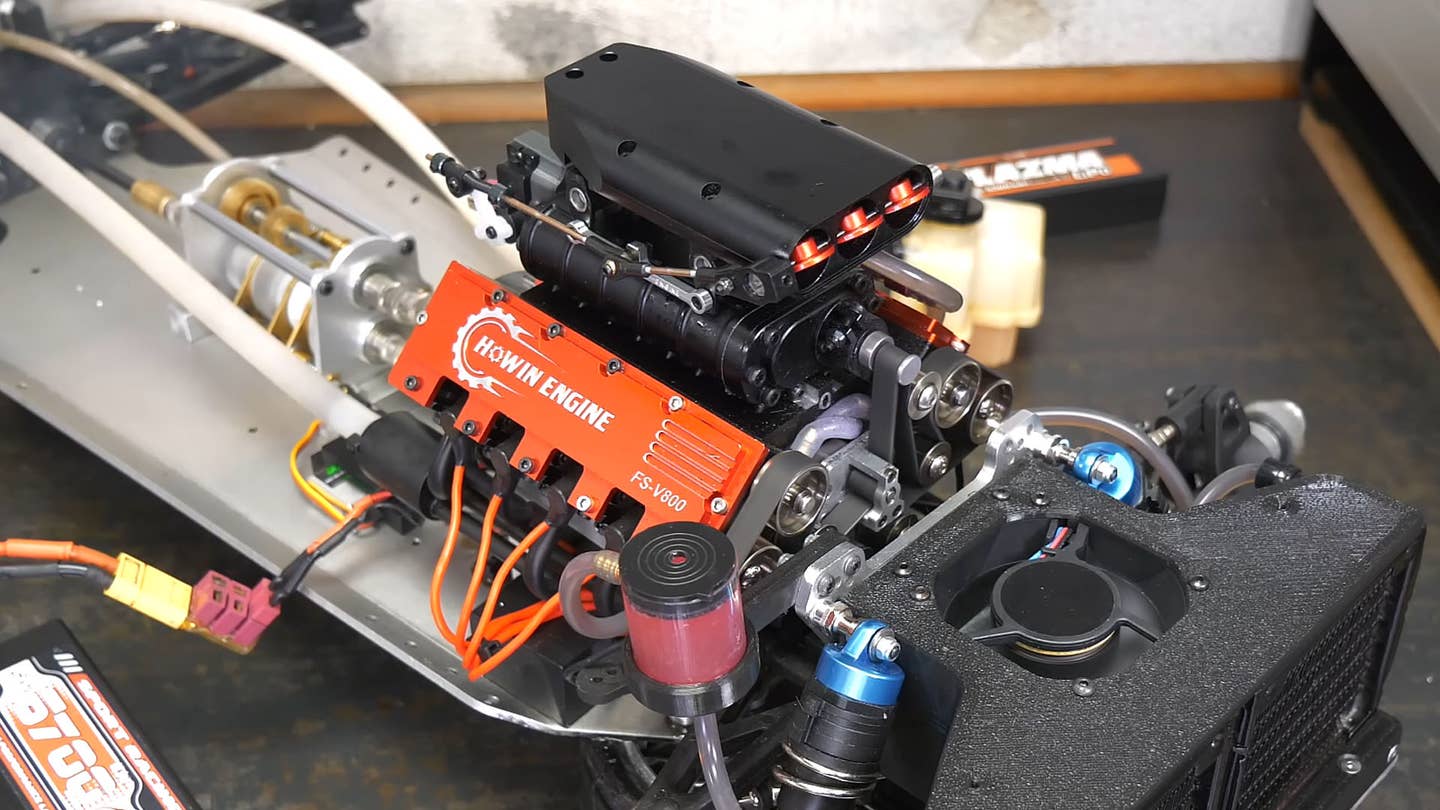 Tiny V8 With Small Supercharger Works and Sounds Like the Real Thing