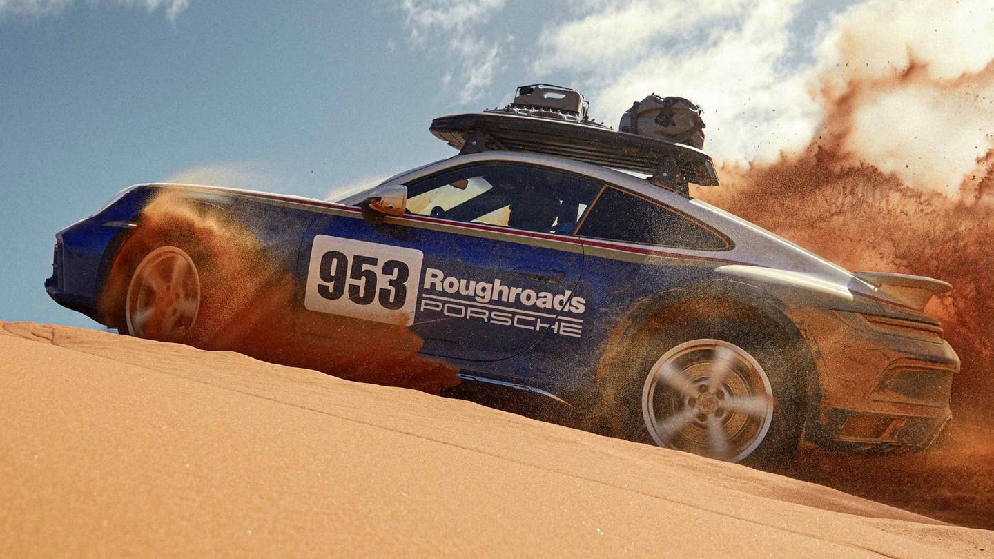 2023 Porsche 911 Dakar tosses up dust in the desert