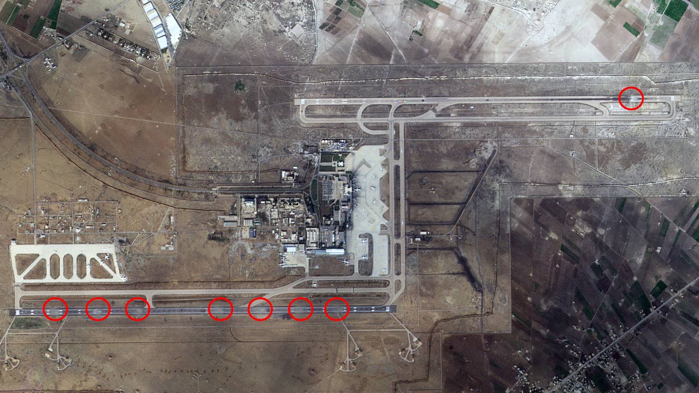 Syria Airport Damascus Strike Runway