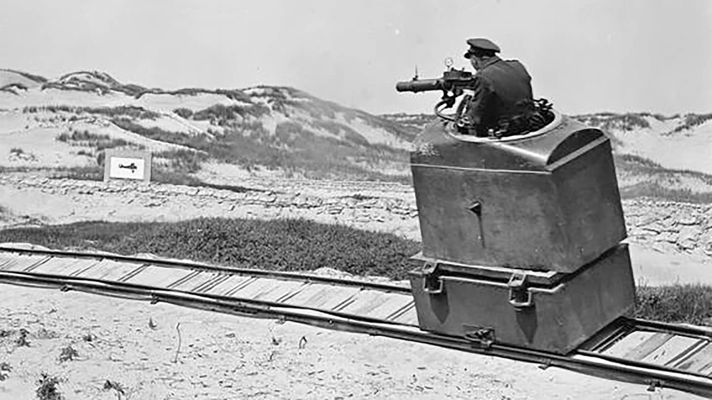 Air Gunnery on rails training WWI