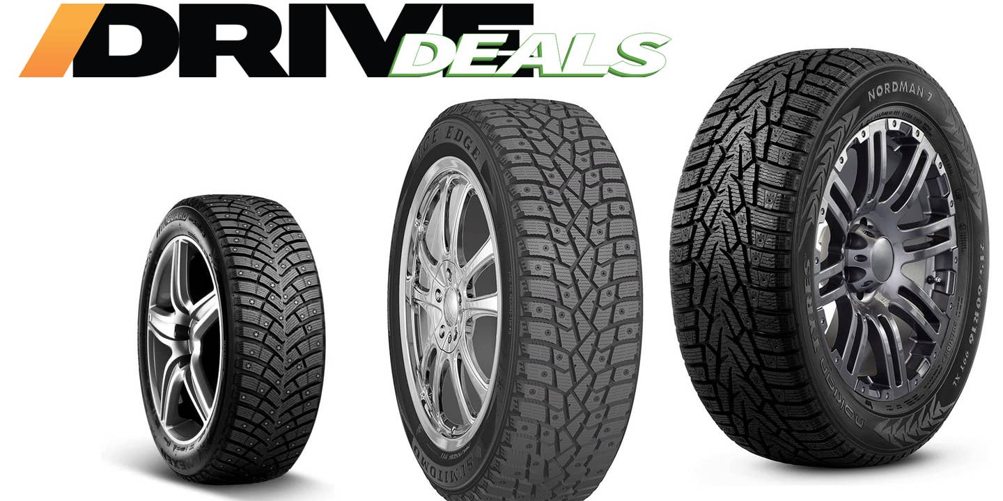 Various tires against a white void of a background