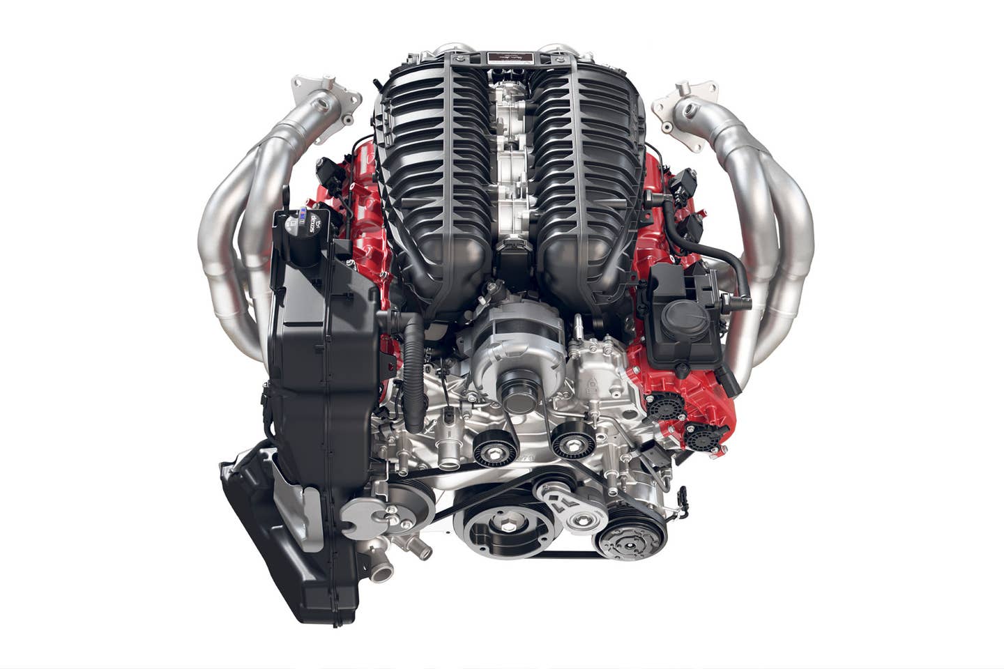 GM's 5.5-liter flat-plane LT6, the most powerful naturally aspirated road-going V8 ever, is handbuilt in a clean room at its Bowling Green, Kentucky assembly plant. It powers the current Chevy Corvette Z06. <em>Chevrolet</em>