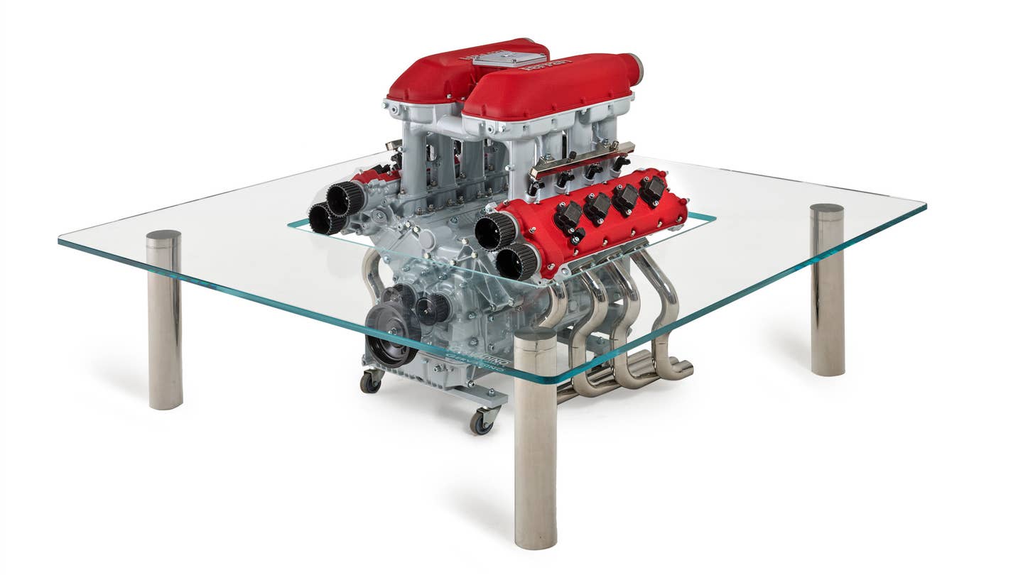 Buy This Authentic Ferrari 360 Engine Coffee Table for Your Lair
