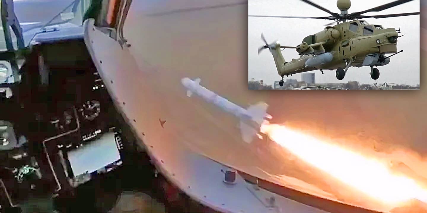 Russia’s Mi-28NM Attack Helicopter Seen Using New Anti-Armor Missile In Ukraine
