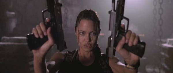 <em>Tomb Raider </em>saw guns based on the stainless steel slide model USP become stars in their own right. (Paramount)