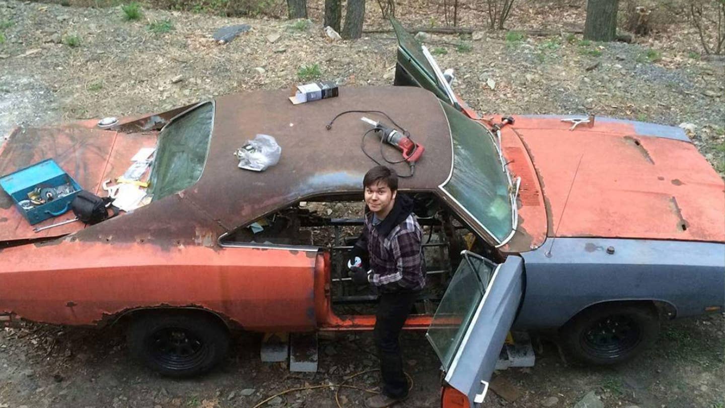Hank O'Hop and his 1969 Dodge Charger project car 