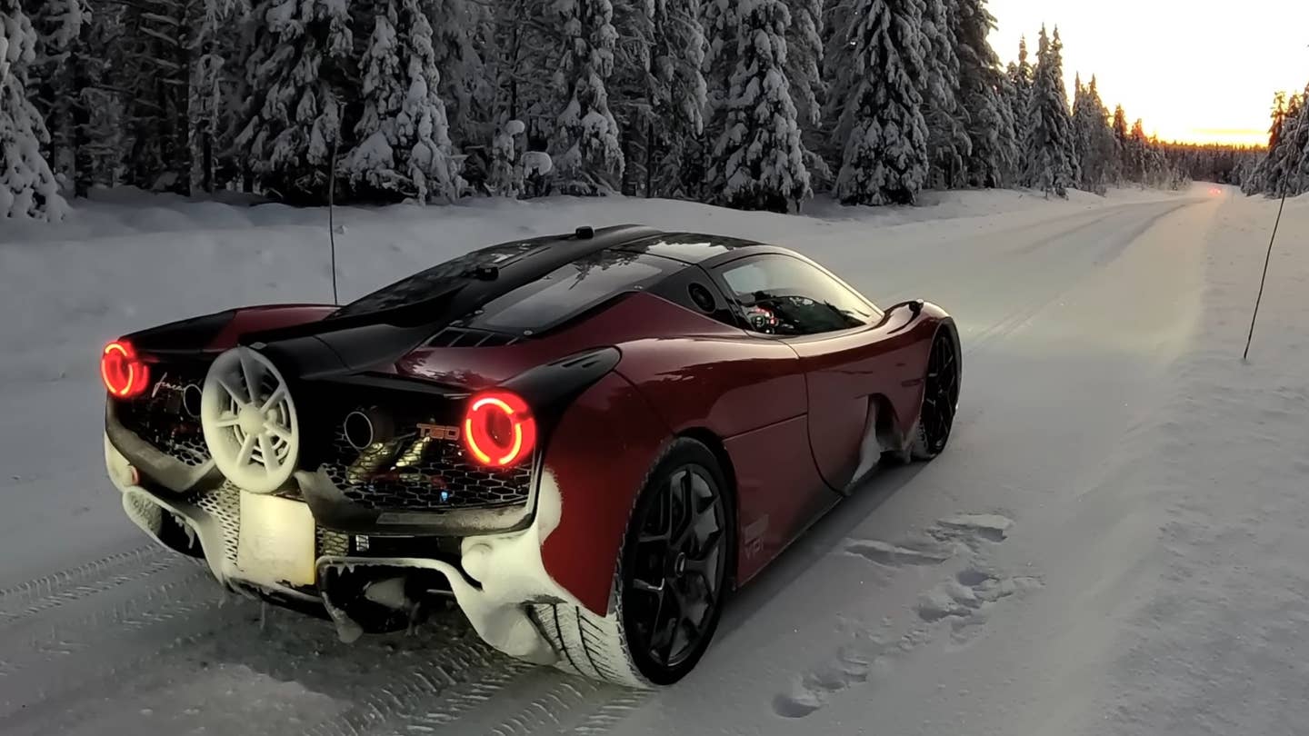 Gordon Murray’s T.50 V12 Supercar Loves Playing in the Snow