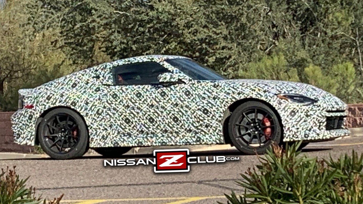 Camouflaged 2024 Nissan Z Nismo prototype in Arizona
