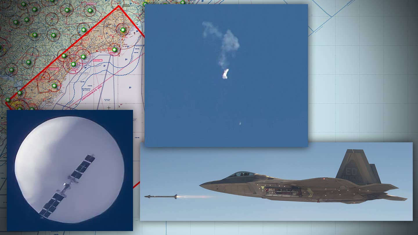 F-22 Shoots Down Chinese Spy Balloon Off Carolinas With Missile (Updated)