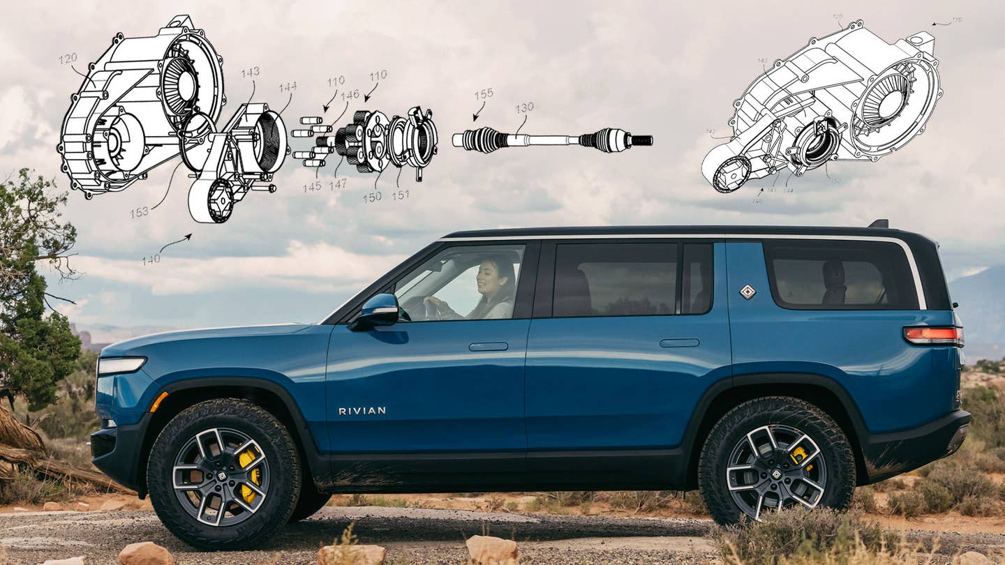 Rivian Patents Bolt-On Low-Range Crawler Gearbox for Off-Road EVs