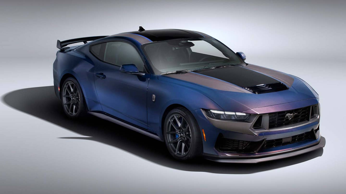 2024 Ford Mustang Dark Horse’s Blue Ember Paint Gives Strong Mystichrome Vibes