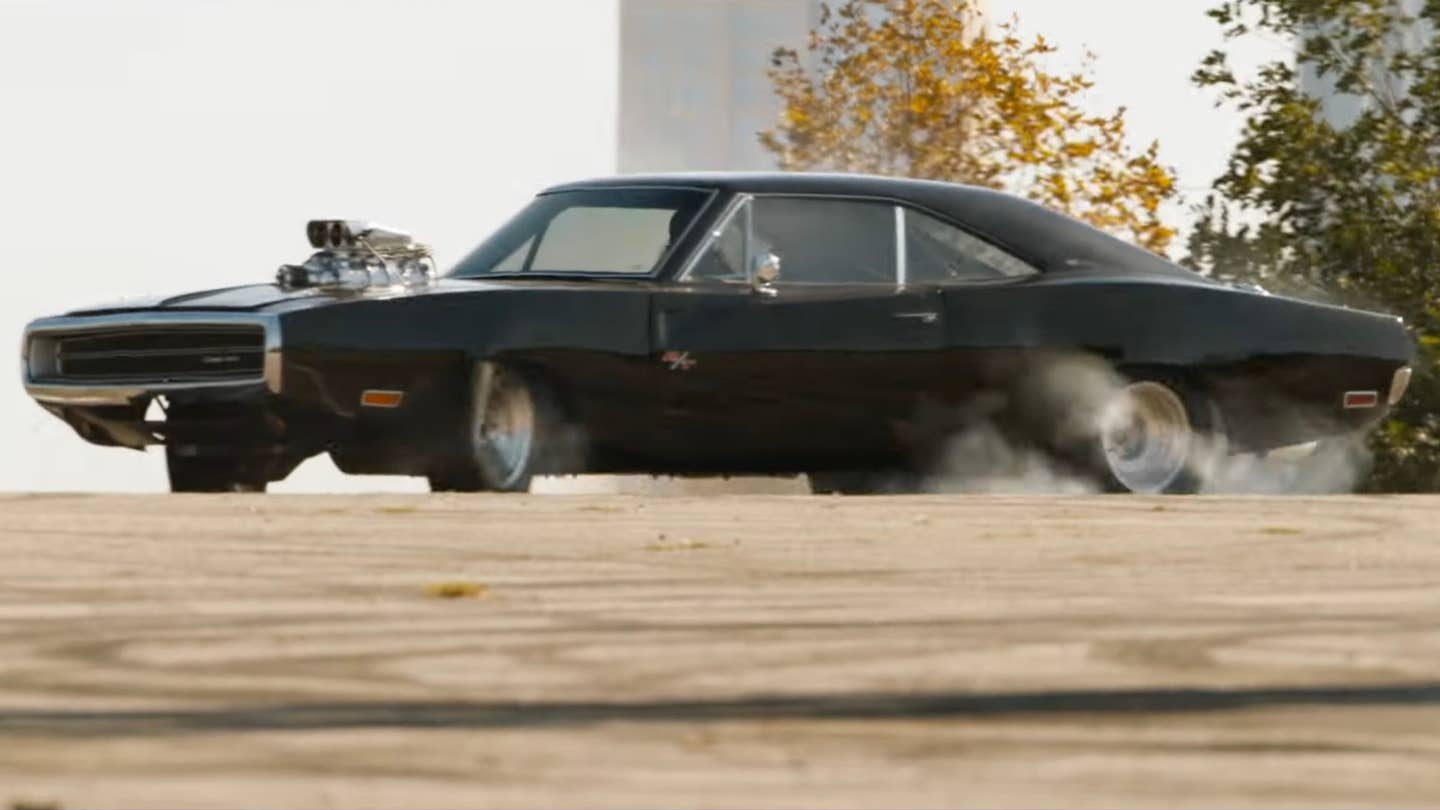 Dominic Toretto slides his Dodge Charger in Fast X