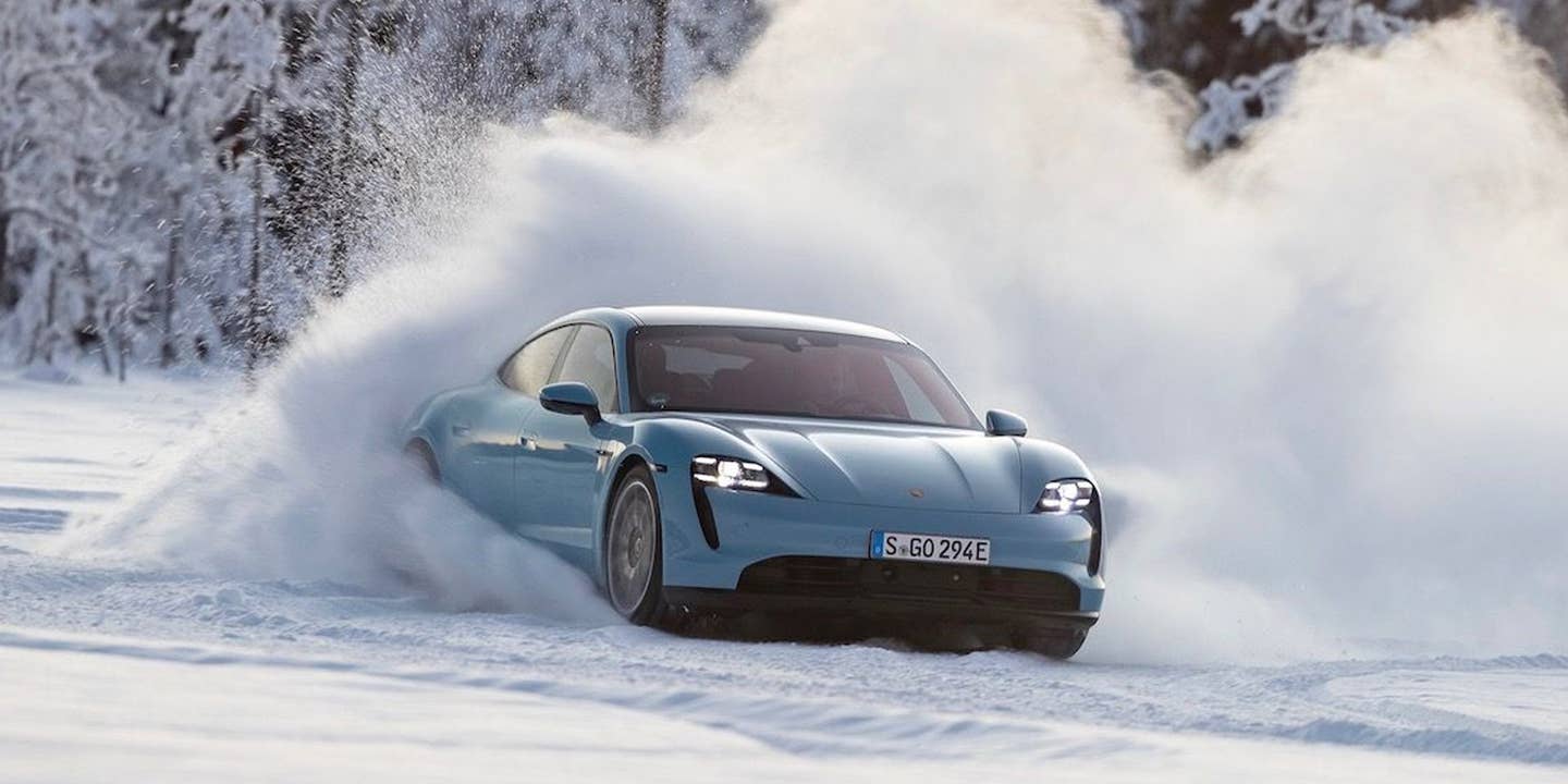 Porsche Taycan Snow