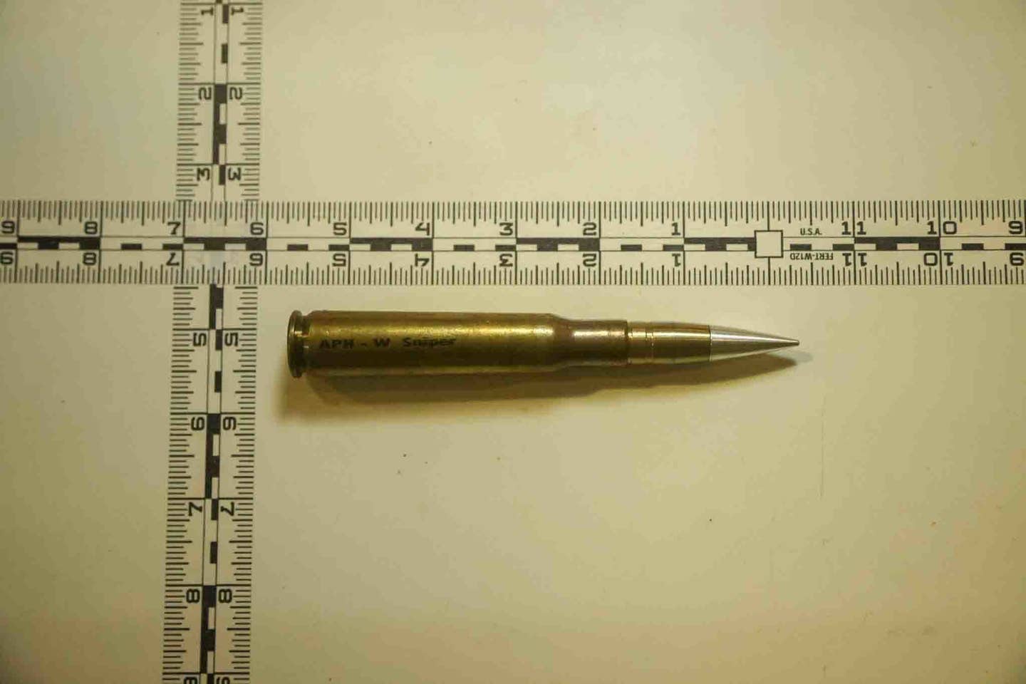 A 12.7x99mm round that was captured as part of the operation on December 1, 2022. <em>USN</em>