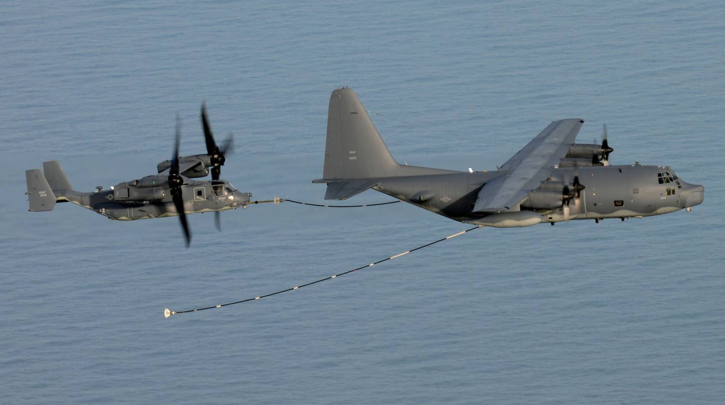 CV-22s supported by MC-130s would have been a top choice for contingency planning for this historic operation. <em>USAF</em>