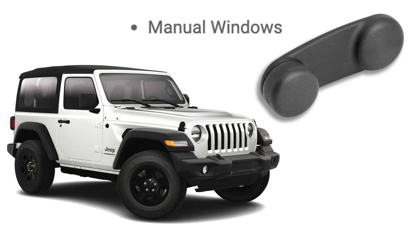 2023 Jeep Wrangler Sport and Gladiator Sport Still Have Crank Windows