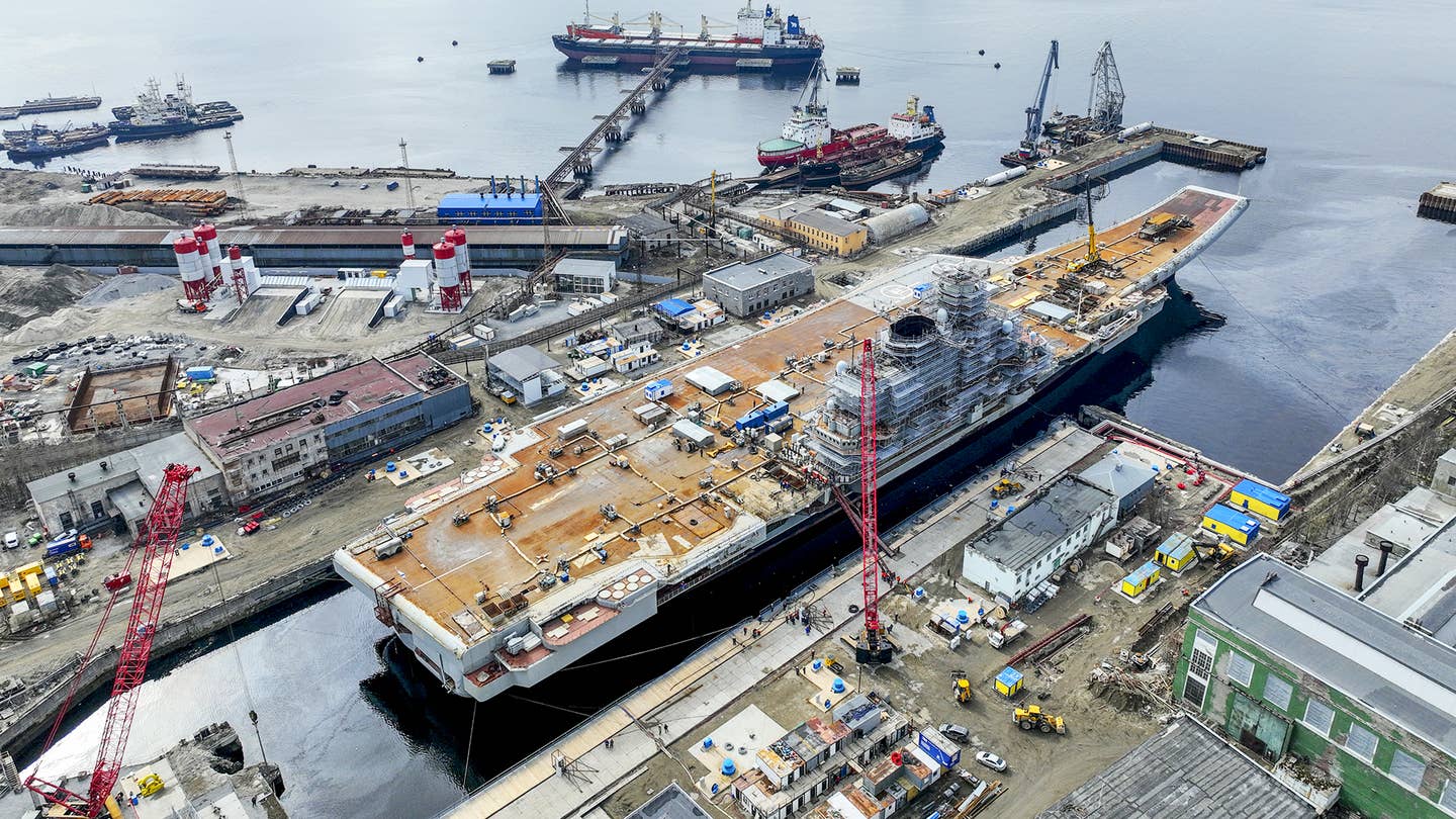 Russia’s Disaster-Plagued Aircraft Carrier Finally Left Its Drydock