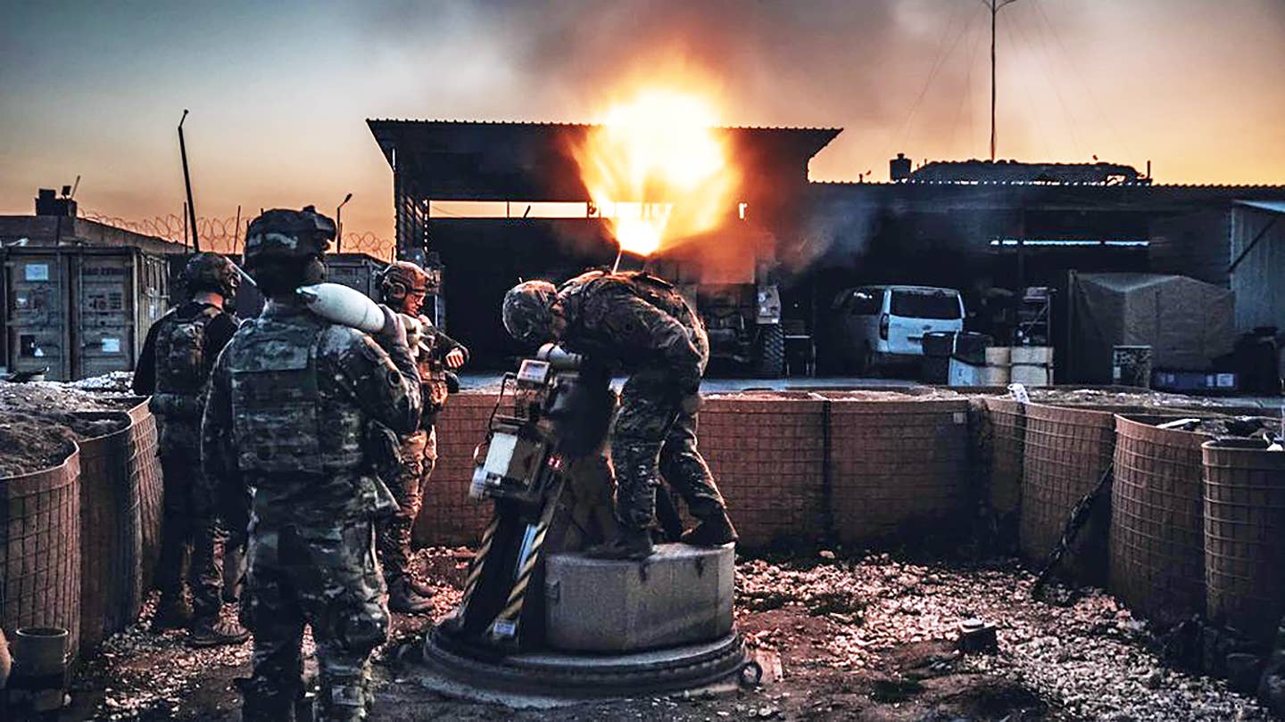 Futuristic Mortar Turret Seen In Action At U.S. Special Ops Base In Syria