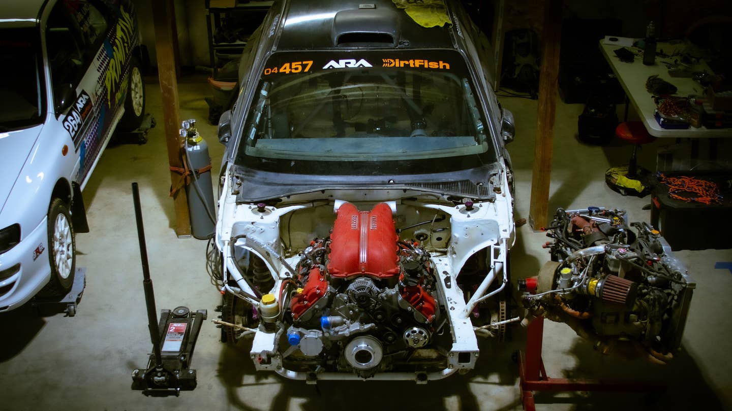 This Ferrari V8-Powered Subaru WRX STI Rally Car Absolutely Howls