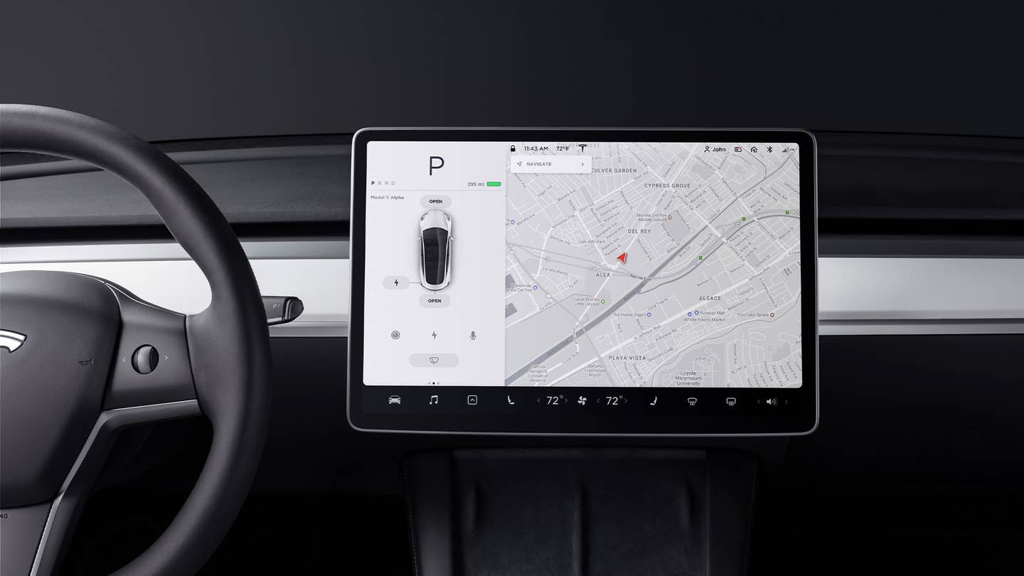 Tesla Model Y Interior Navigation