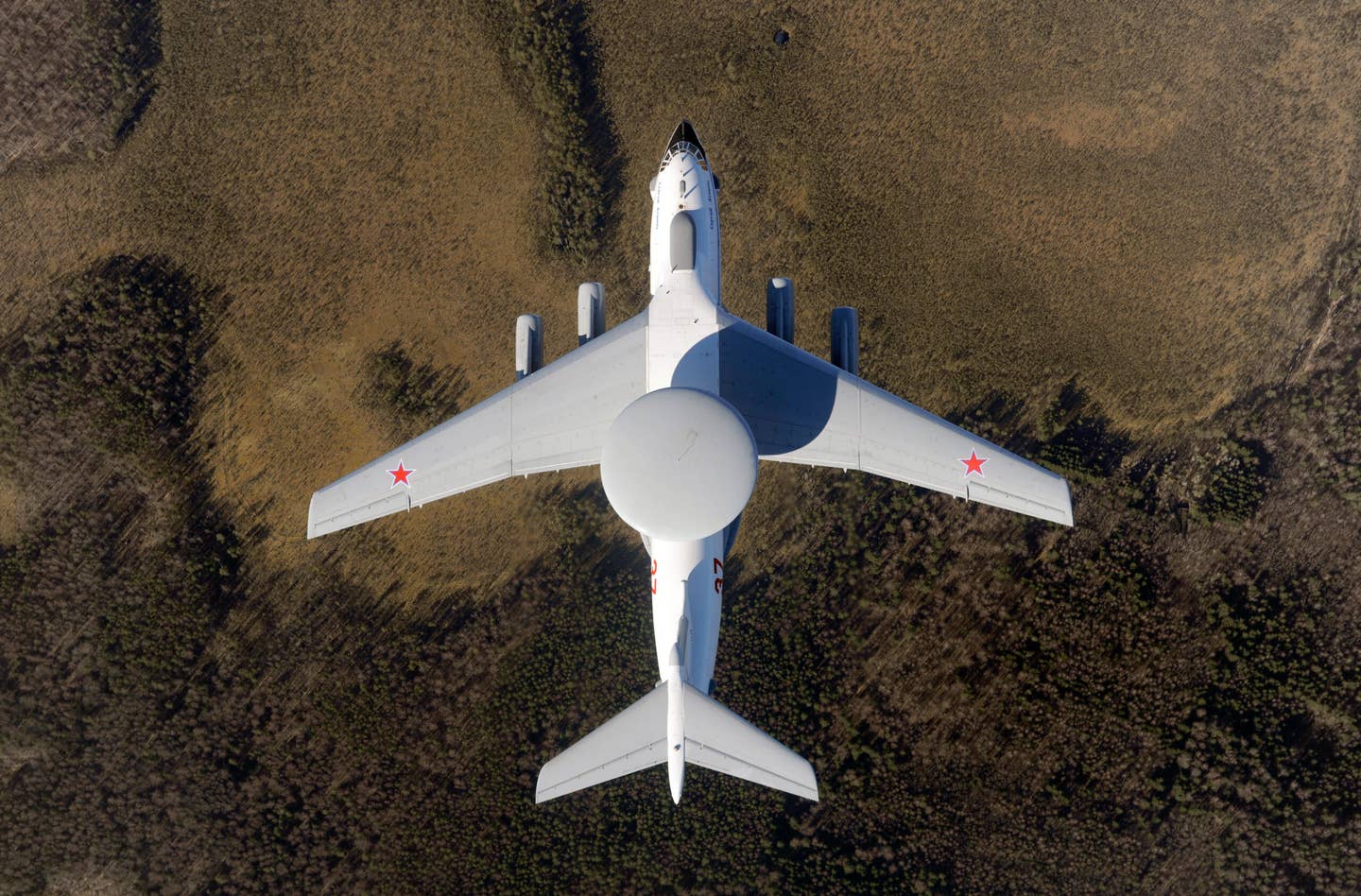 A Russian Aerospace Forces Beriev A-50U Mainstay AEW&amp;C aircraft. The A-50U adds advanced digital radio systems and it was likely an example of this version that was reportedly targeted in Belarus. <em>aviation-images.com/Universal Images Group via Getty Images</em>