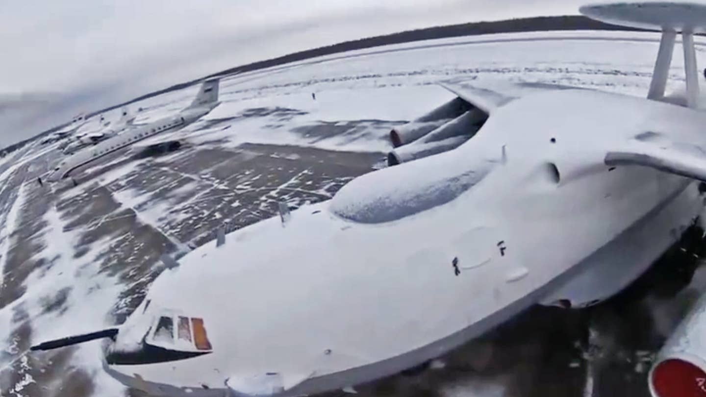 Video Of Another Drone Landing On Russian A-50 Radar Jet In Belarus Emerges