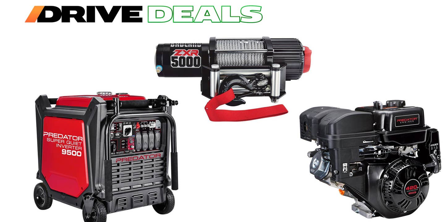 Winch, generator, and small motor on sale at Harbor Freight