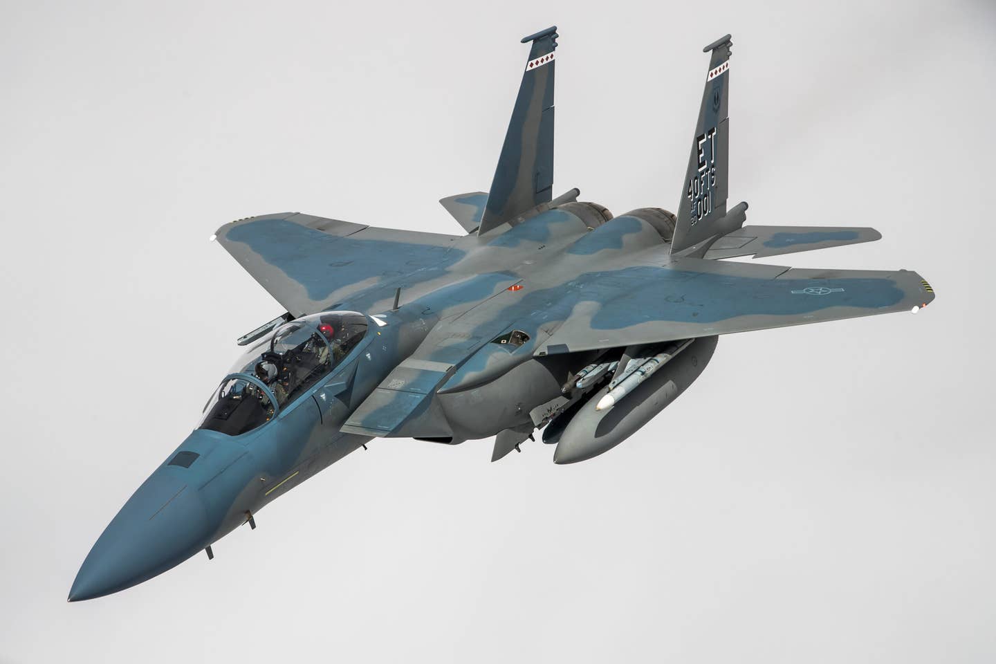 An F-15EX from the 40th Flight Test Squadron, 96th Test Wing out of Eglin Air Force Base, Florida. <em>U.S. Air Force photo by Ethan Wagner</em>