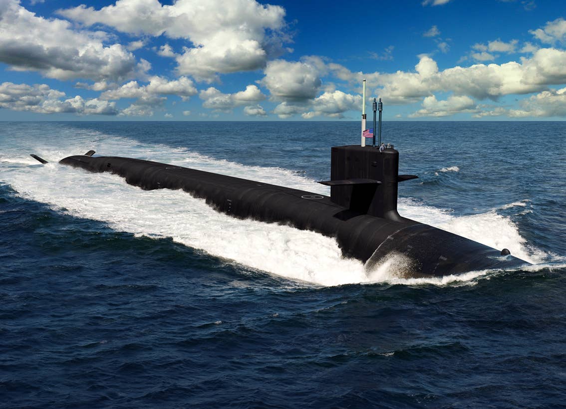 A rendering of the future USS <em>District of Columbia</em> nuclear-powered ballistic missile submarine. <em>USN</em>