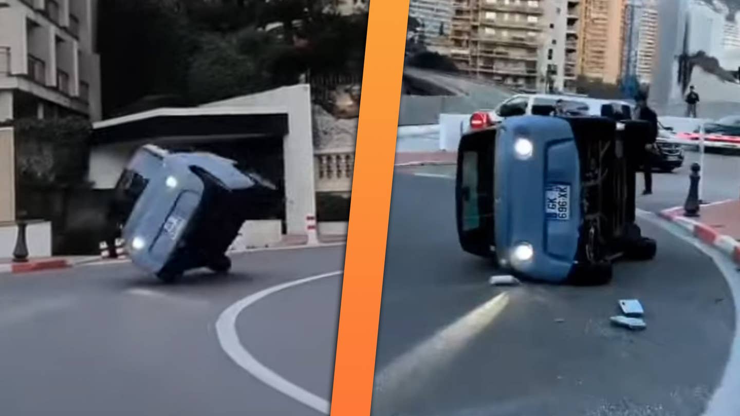 Watch This Tiny Citroen Ami Topple Over at Monaco’s Famous Hairpin