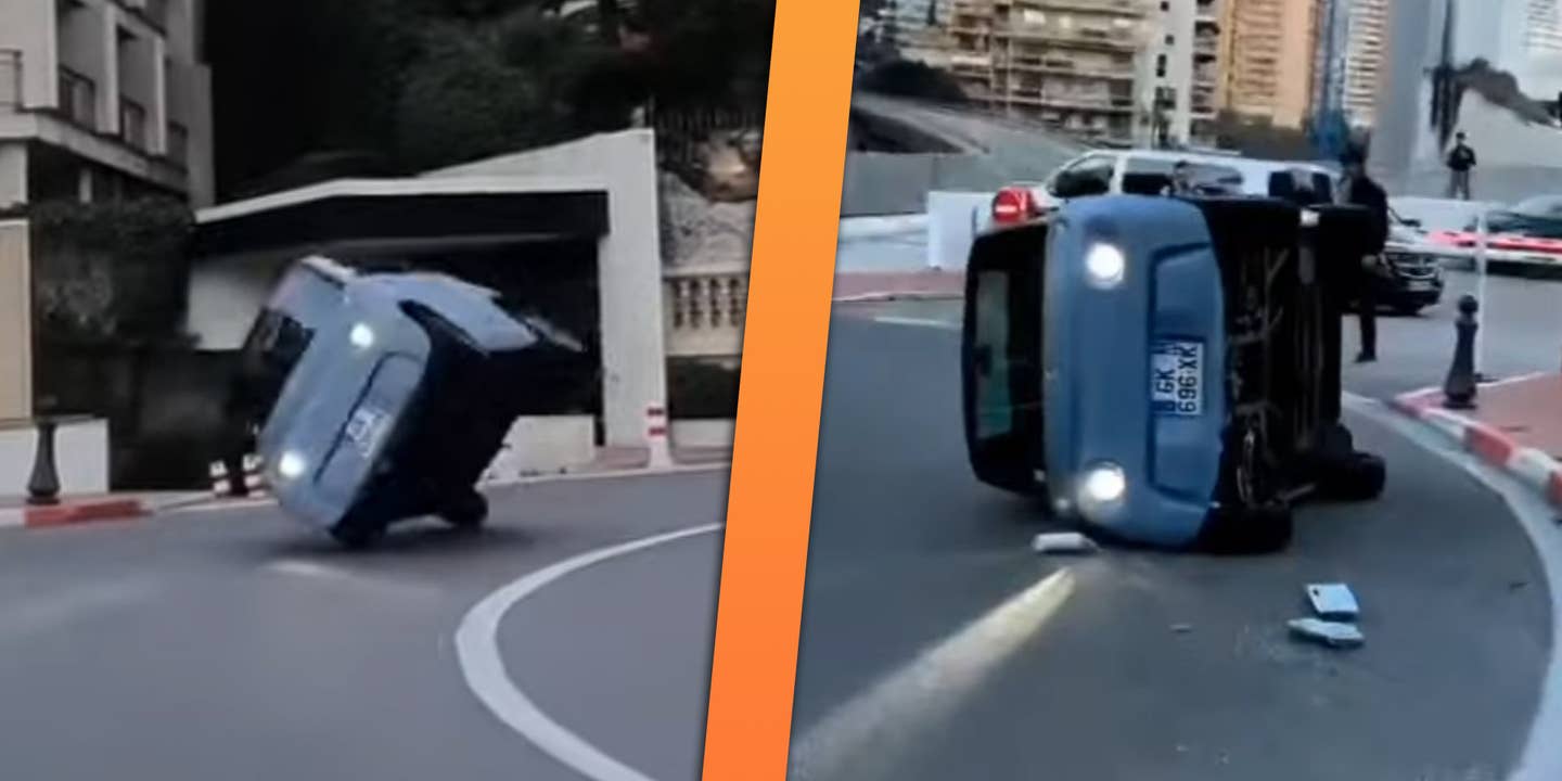 Watch This Tiny Citroen Ami Topple Over at Monaco’s Famous Hairpin