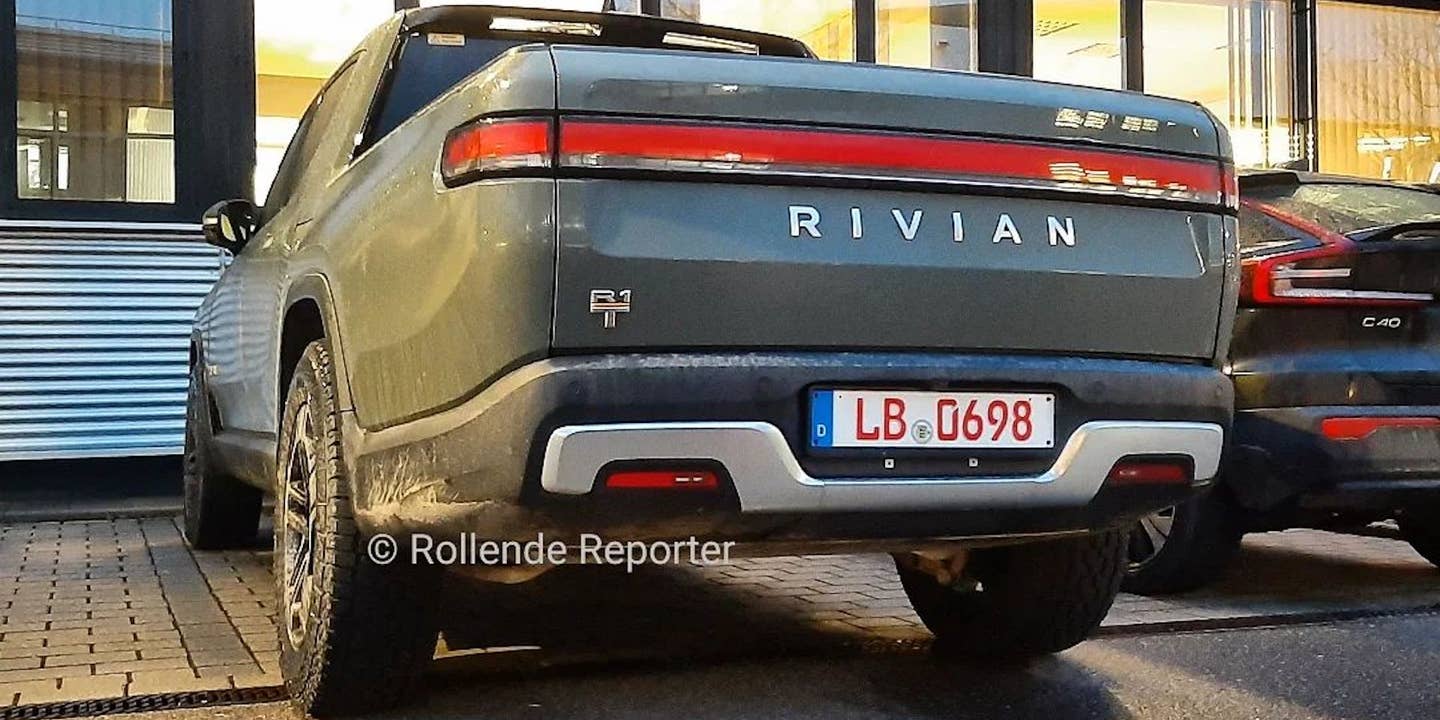 Rivian R1T at Mercedes-AMG HQ May Hint at G-Wagen EV Benchmark Test