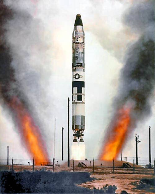 A Titan II being launched from its silo. <em>CSIS.org</em>