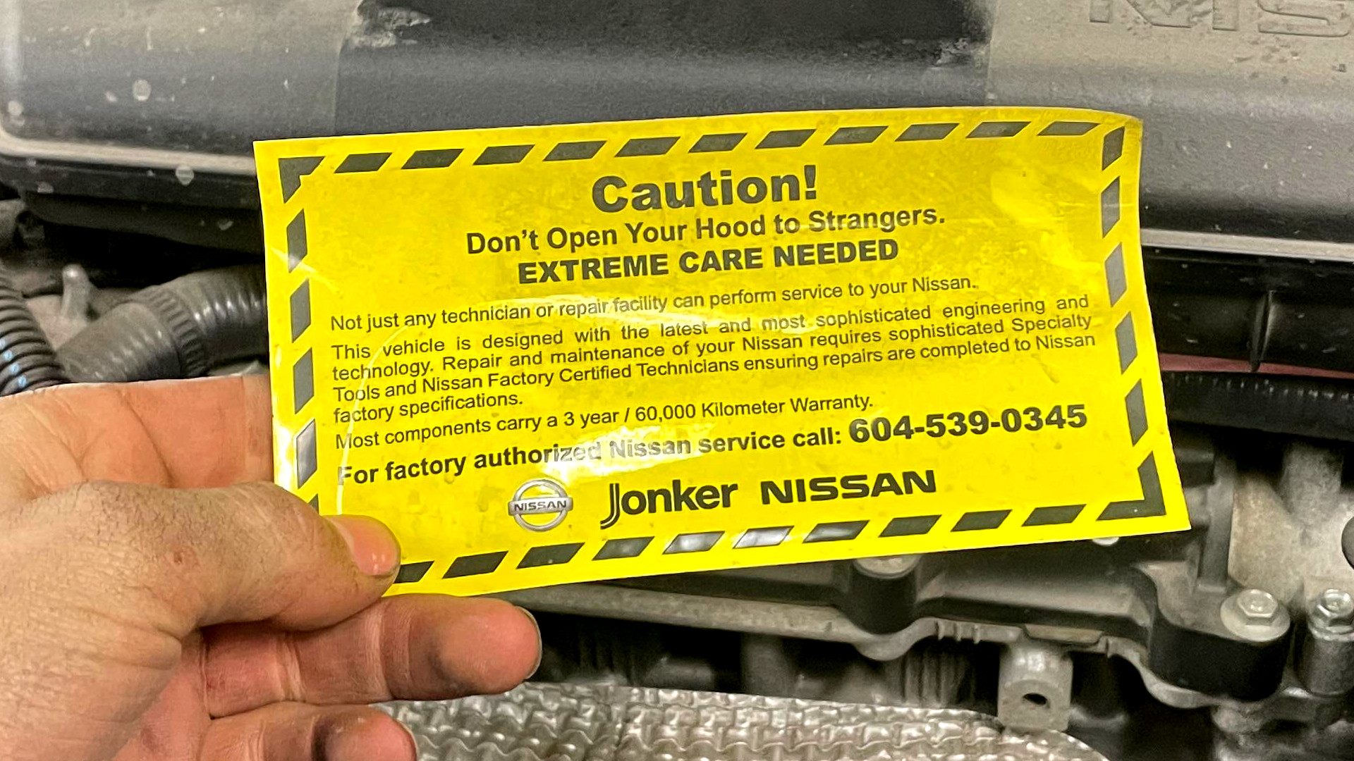 ‘Don’t Open Your Hood To Strangers’: Nissan Dealer Tries to Scare Owners