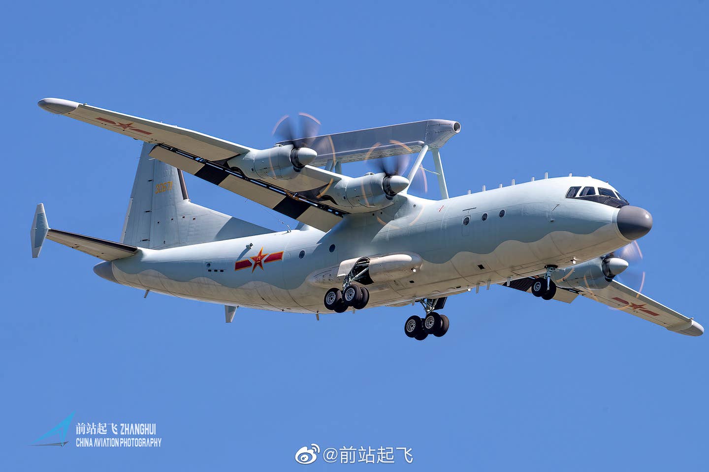 A KJ-200A displays the revised nose configuration with a new and larger radome. <em>China Aviation Photography</em>/<em>via Chinese internet</em>