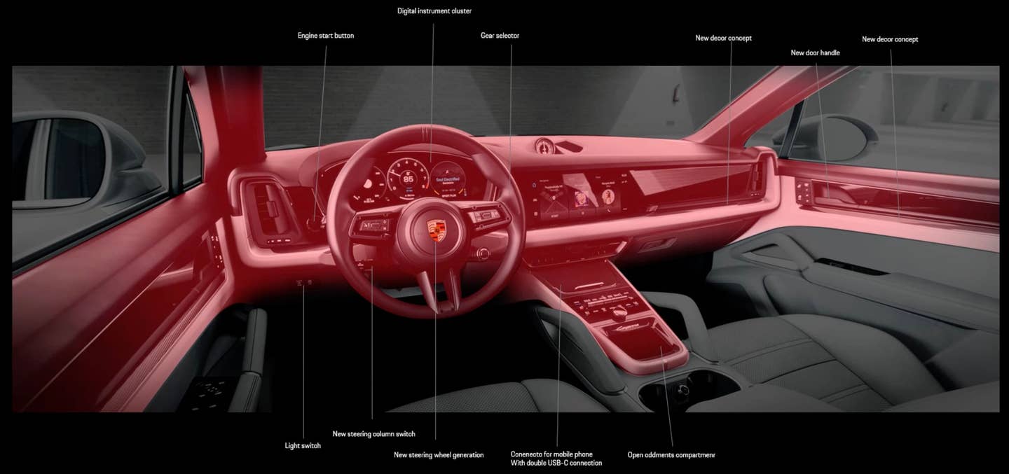 Next-generation Porsche Cayenne interior overview