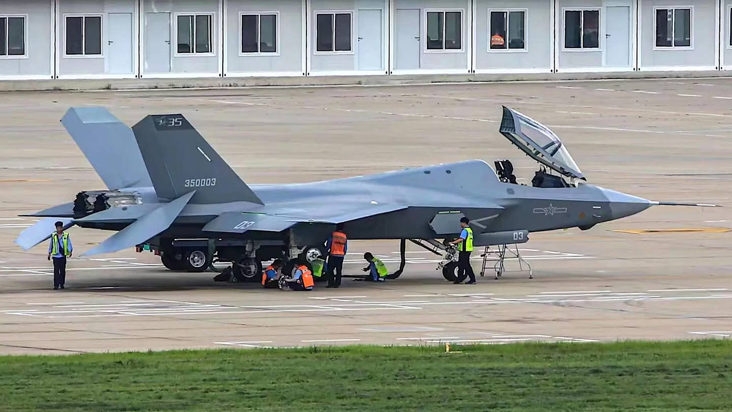 The navalized J-31 variant has been making progress with in its highly revised form. <em>Chinese Internet</em>