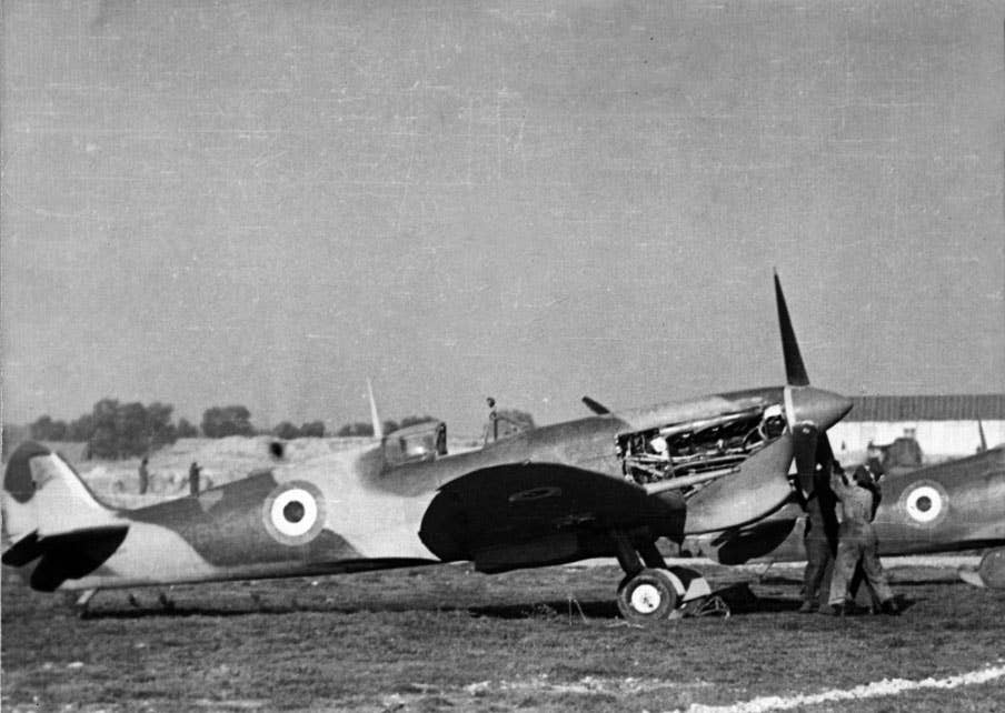 British-supplied Spitfire Mk V fighters were among the first combat equipment of the post-war Aeronautica Militare.<em> Italian Air Force</em>