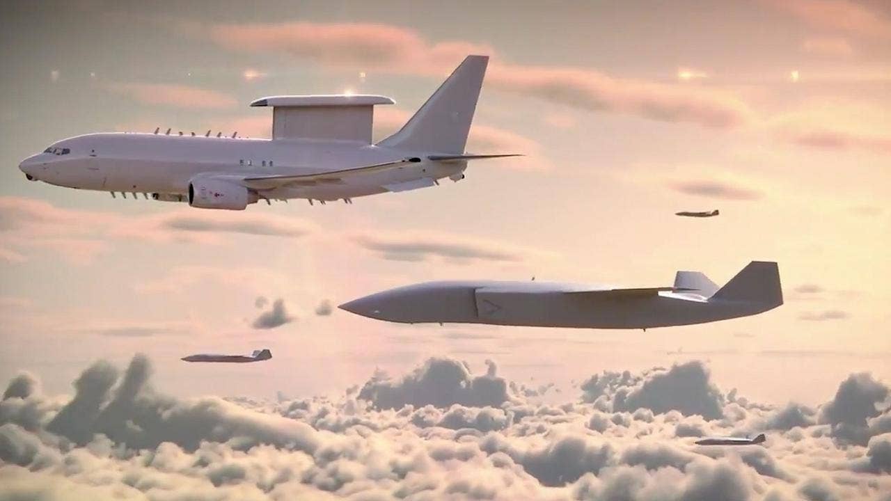 Ghost Bats alongside an E-7 Wedgetail. <em>RAAF/Boeing Australia</em>