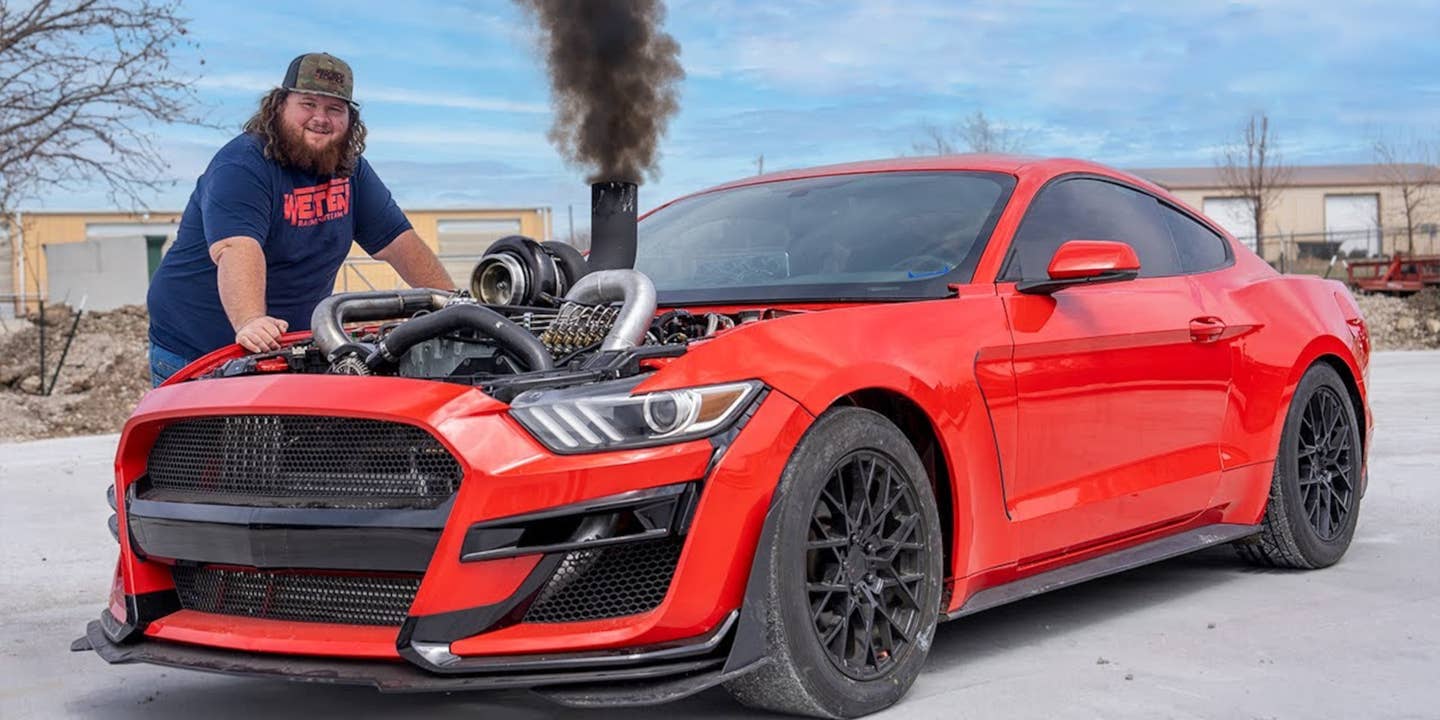 Ford Mustang With 12-Valve Cummins Diesel Makes 2,200 LB-FT at the Wheels
