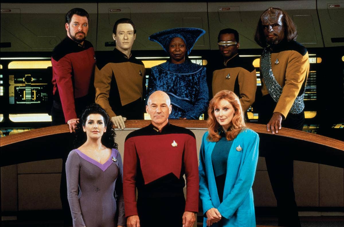 The beloved <em>TNG</em> crew is back after a twenty-year stretch in<em> Star Trek: Picard</em>'s third and final season. (Paramount)