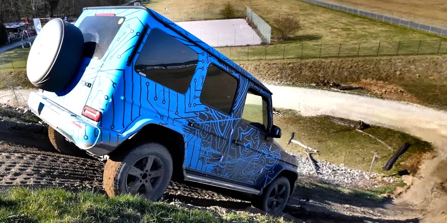 Watch the Electric Mercedes EQG Conquer Off-Road Obstacles in Reverse