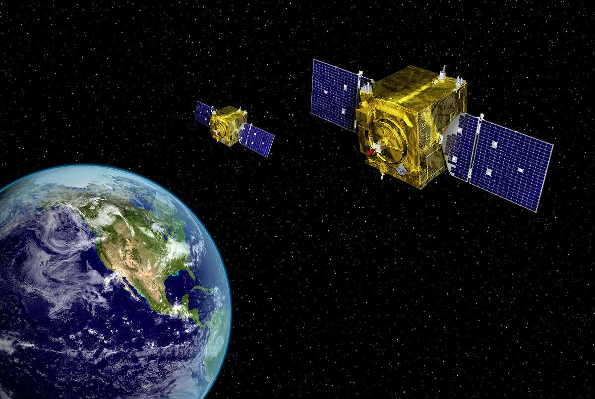 Concept image of two GSSAP satellites. <em>USAF</em>