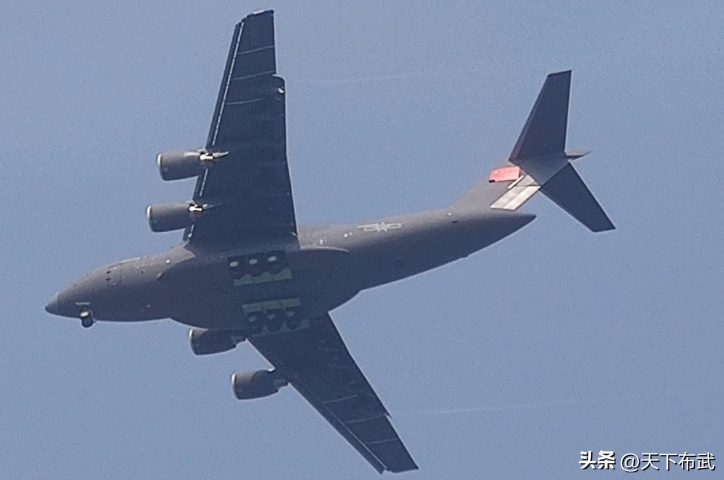 An earlier photo of a re-engined Y-20B. <em>via Chinese internet</em>