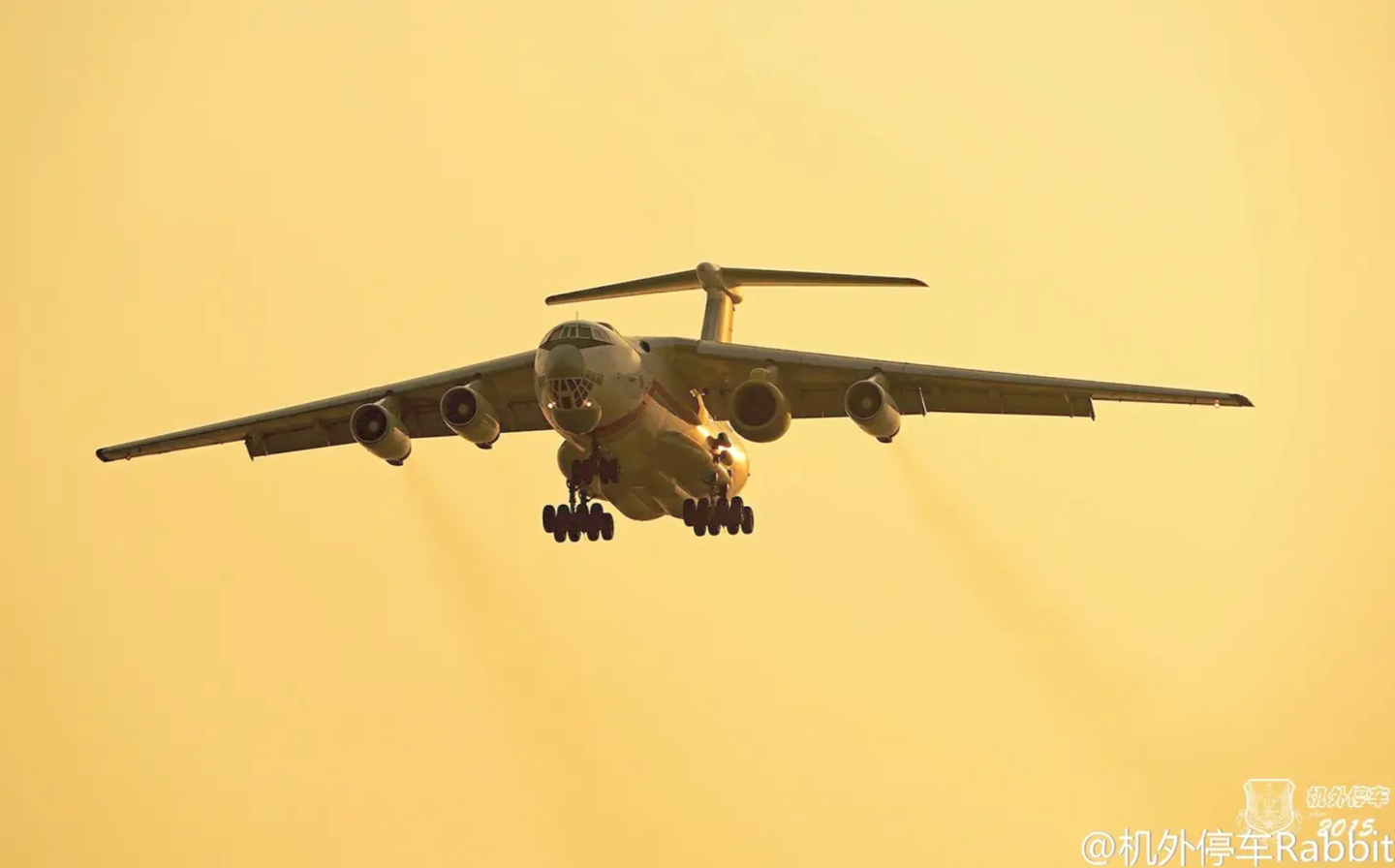 An Il-76LL testbed fitted with a single WS-20 high-bypass turbofan for preliminary flight-test work.&nbsp;<em>via Chinese internet</em>