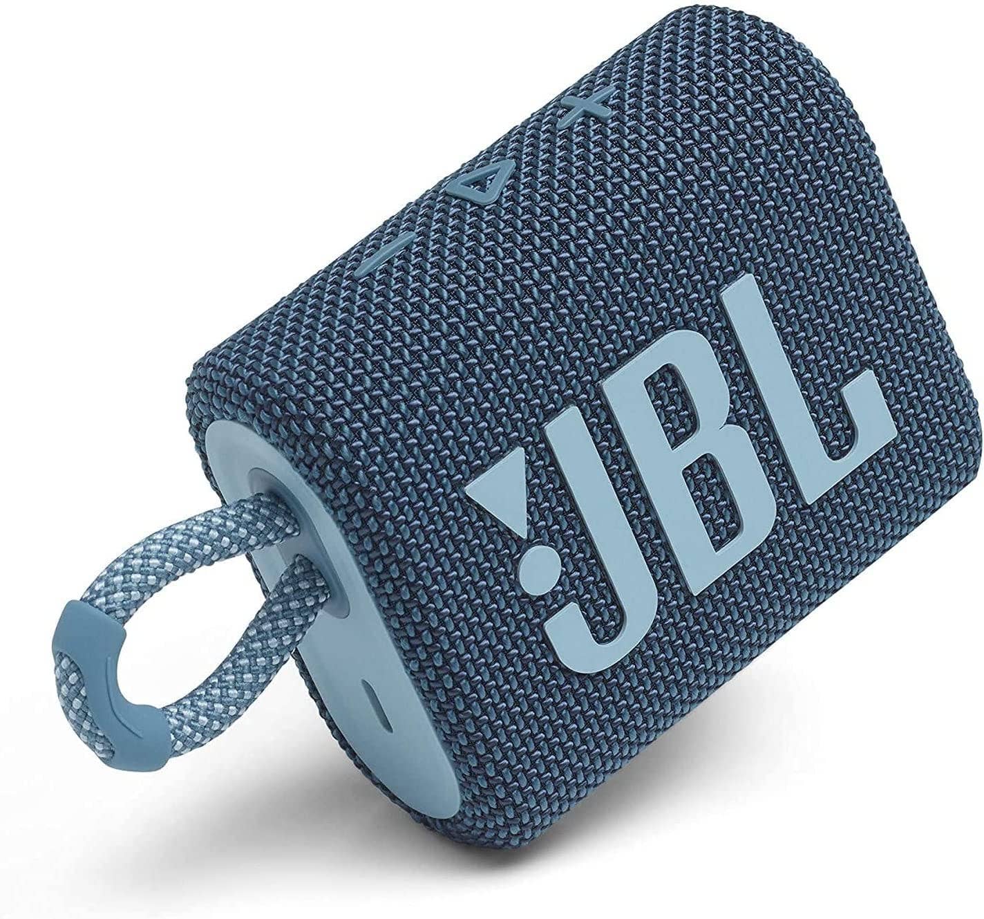 The device is stuffed inside the shell of a JBL Go 3 portable speaker.