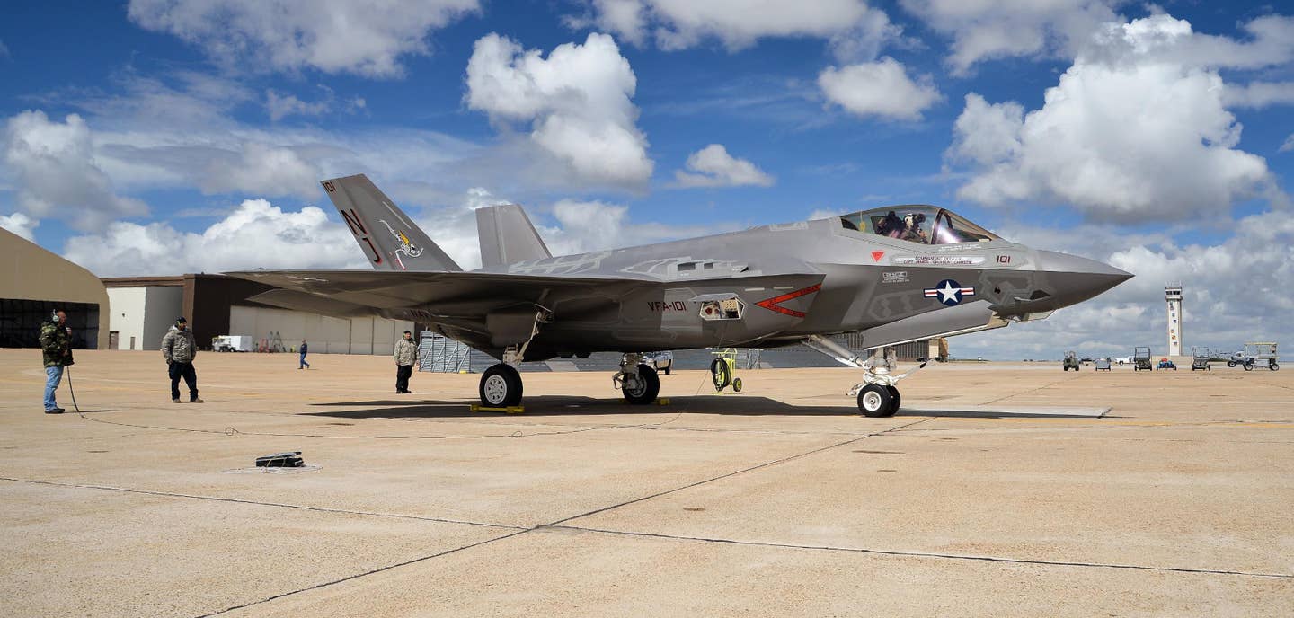 A U.S. Navy F-35C Joint Strike Fighter outside at the depot at Hill Air Force Base in Utah. The Hill depot became the first within the U.S. military to be able to provide support to all F-35 variants in 2016.