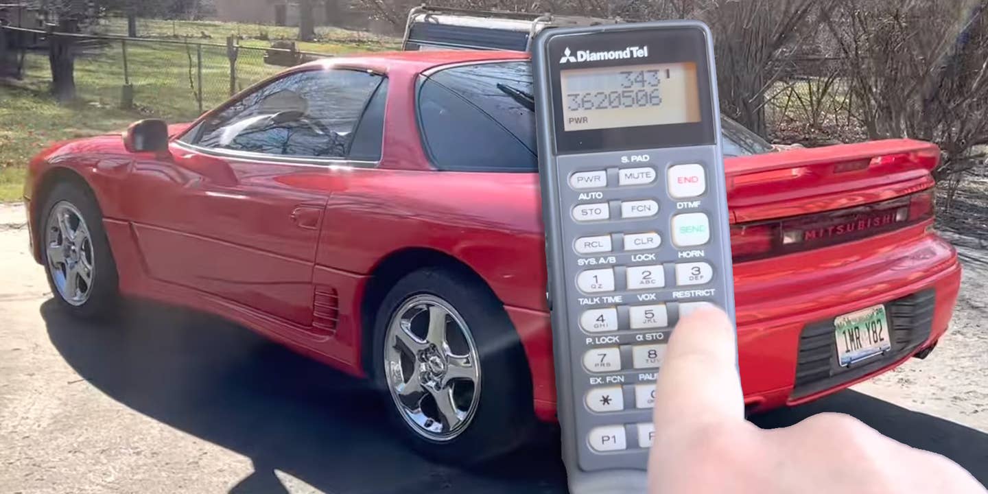 1993 Mitsubishi 3000GT VR-4 with its restored car phone